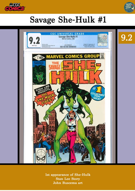 Savage She-Hulk #1 (1980) 1st appearance and origin of the She Hulk CGC 9.2 FCL