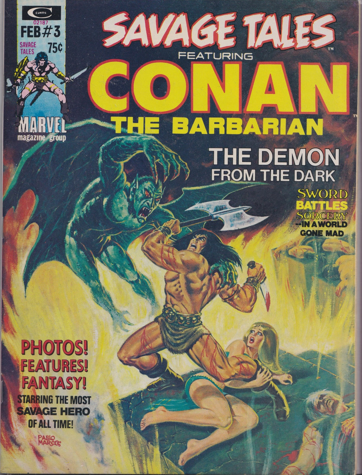 Savage Tales #3 (1974) Barry Smith Conan Red Nail! Fine + FCL