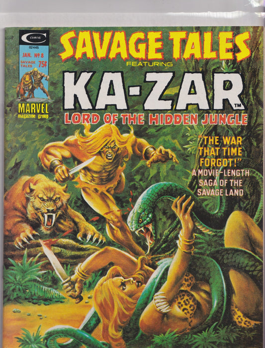Savage Tales #8 (1974) Ka-Zar Fine FCL