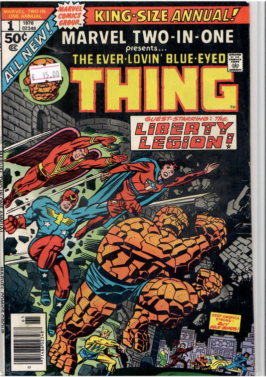 Marvel Two in One Annual #1 (1978) Liberty Legion Vf - French Comics Lovers