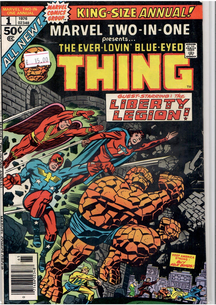Marvel Two in One Annual #1 (1978) Liberty Legion Vf - French Comics Lovers