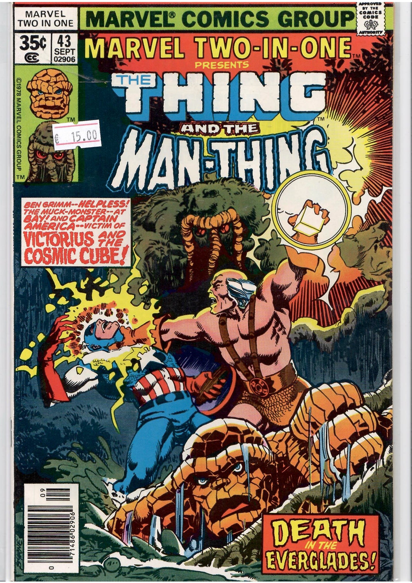 Marvel Two in One #43 (1978) Man-Thing Byrne art Vf - French Comics Lovers