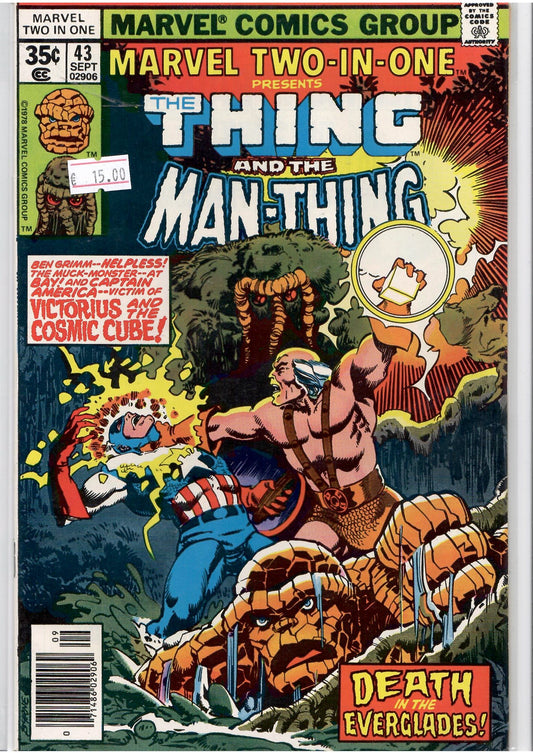 Marvel Two in One #43 (1978) Man-Thing Byrne art Vf - French Comics Lovers