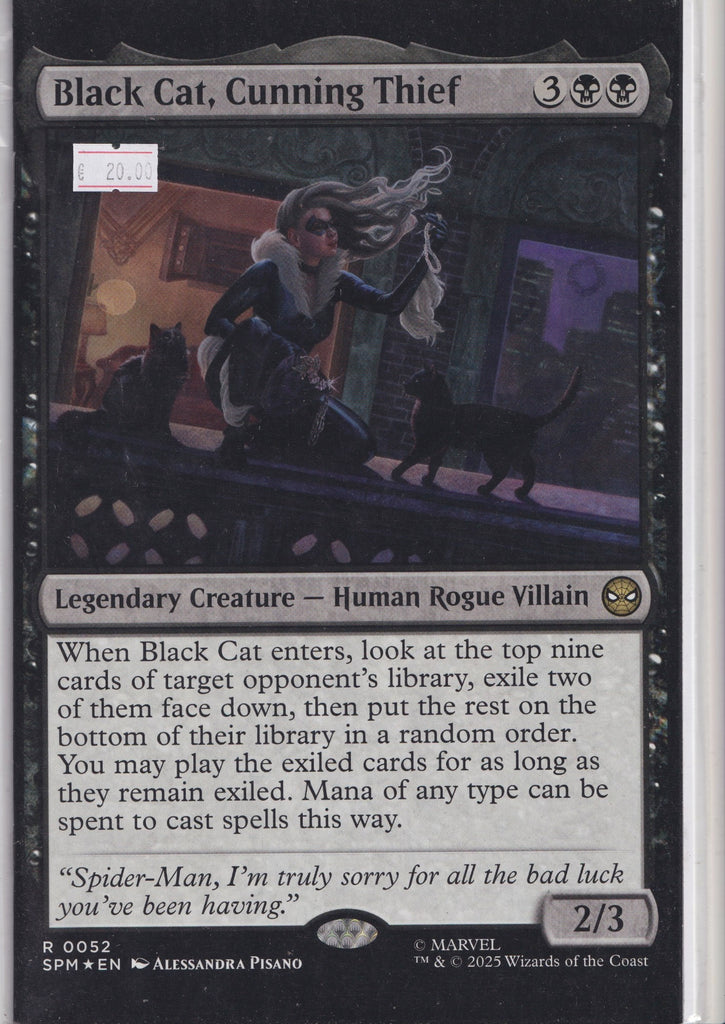 Marvel Black Cat Cunning Thief – Magic MTG Variant Cover Comic NM