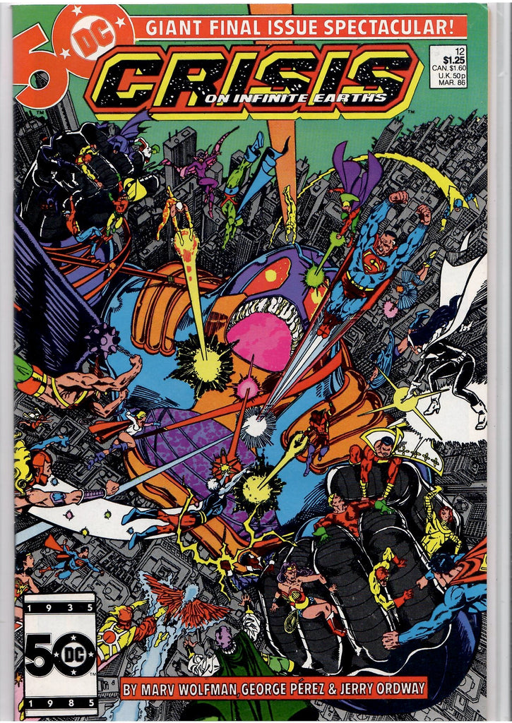 Crisis on Infinite Earth #1-12 (1985) Full set death of Flash and Supergirl High grade