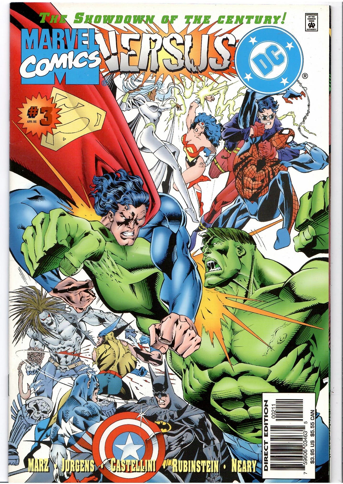 Dc vs Marvel #1-4 (1996) Full set  Dc vs Marvel Vs DC Very Fine