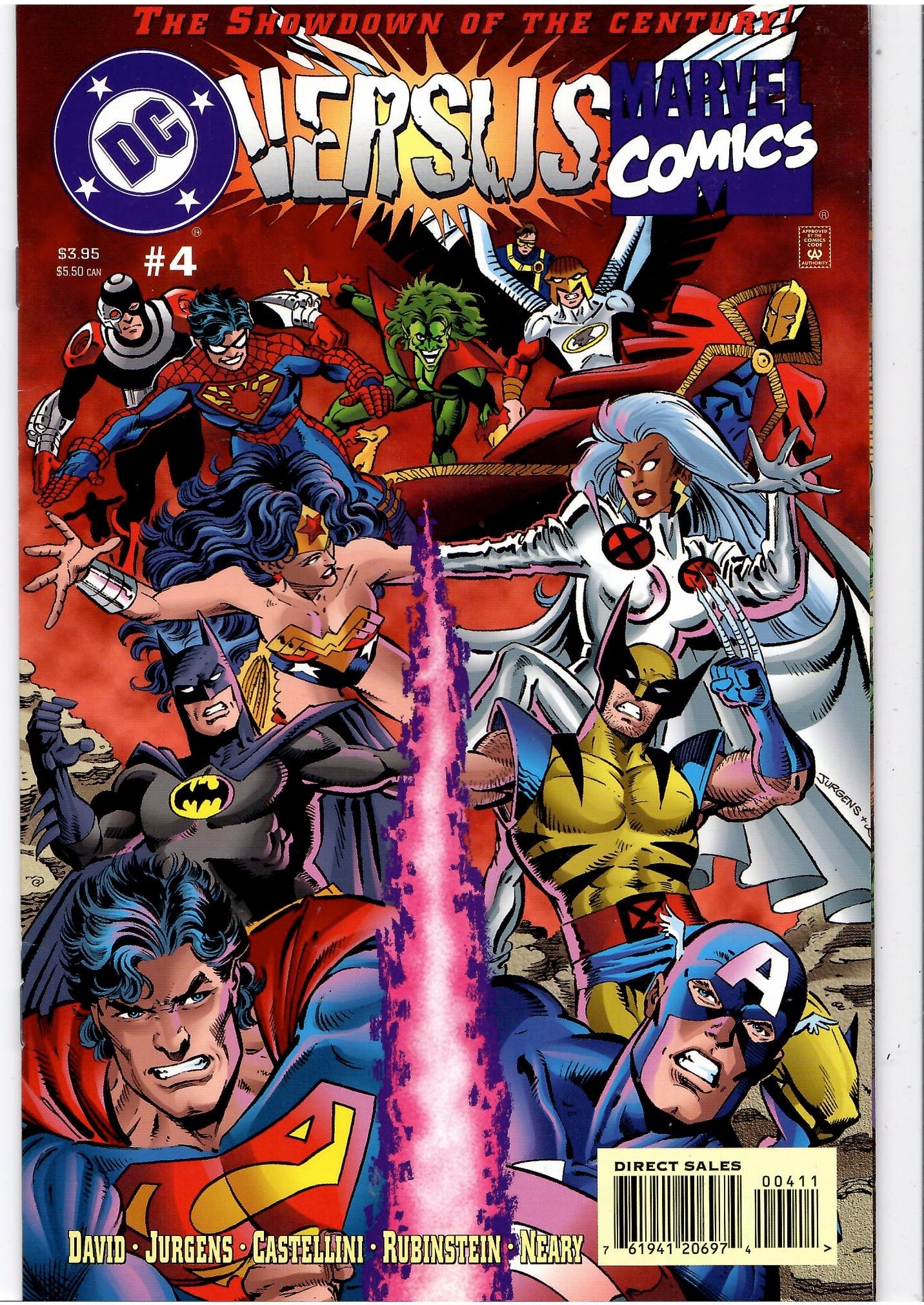 Dc vs Marvel #1-4 (1996) Full set  Dc vs Marvel Vs DC Very Fine