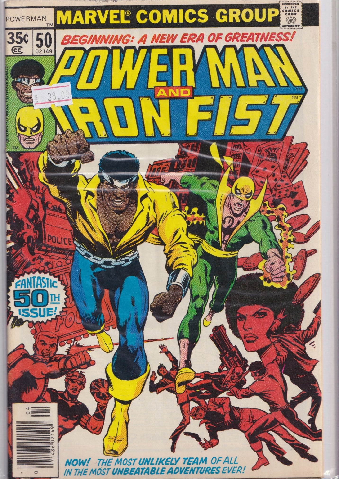 Power Man & Iron Fist #50 (1978)  1° team up ongoing Byrne art very Fine
