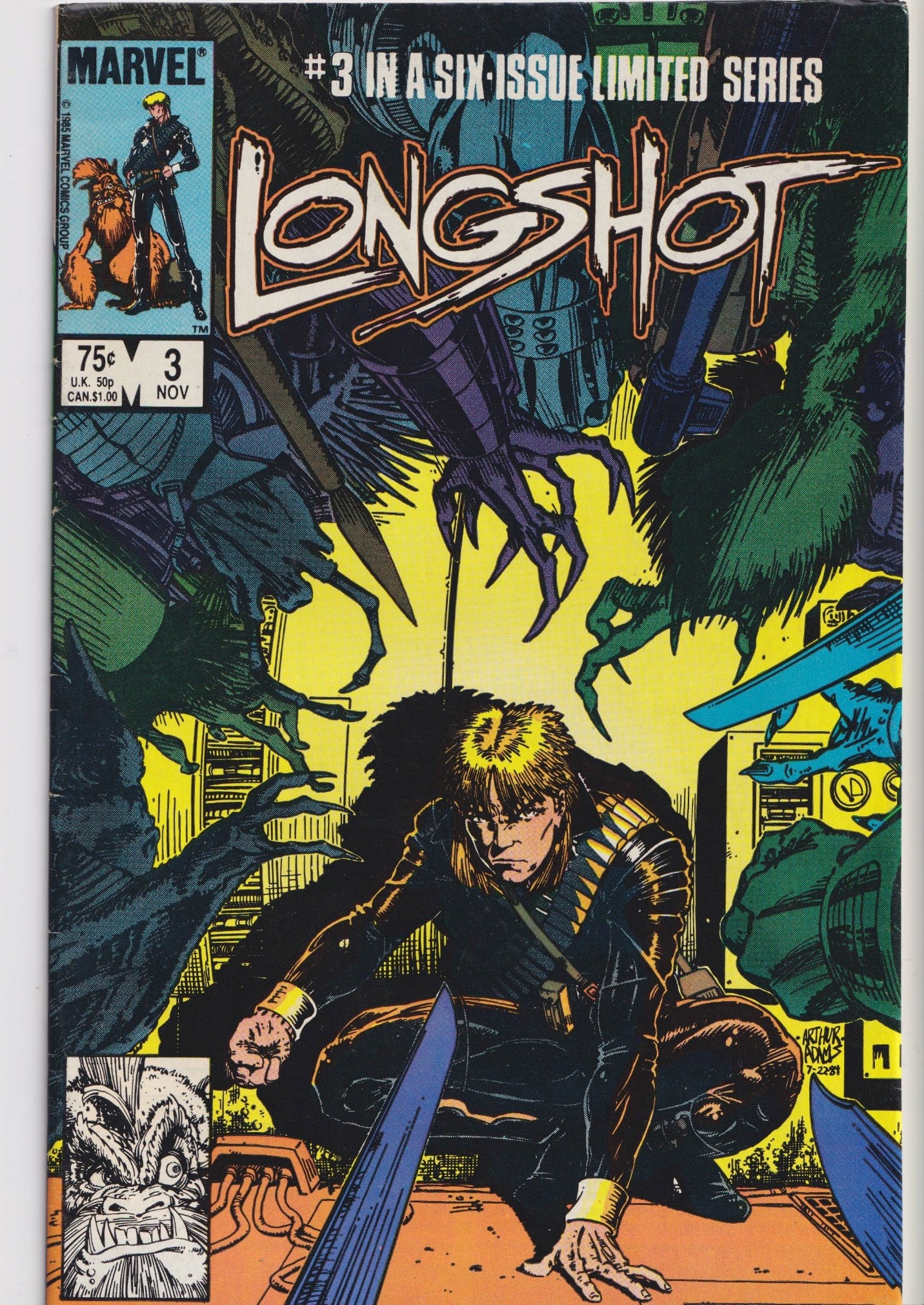 Longshot #1-6 (1985) Full set 1° Longshot Art Adams art Fine+