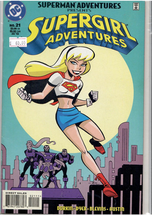 Superman adventures #21  (1998) 1° animated Supergirl  Very Fine