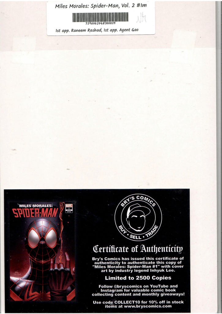 Miles Morales Spider-Man #1 (2023) Bry's Comics Exclusive Cover NM