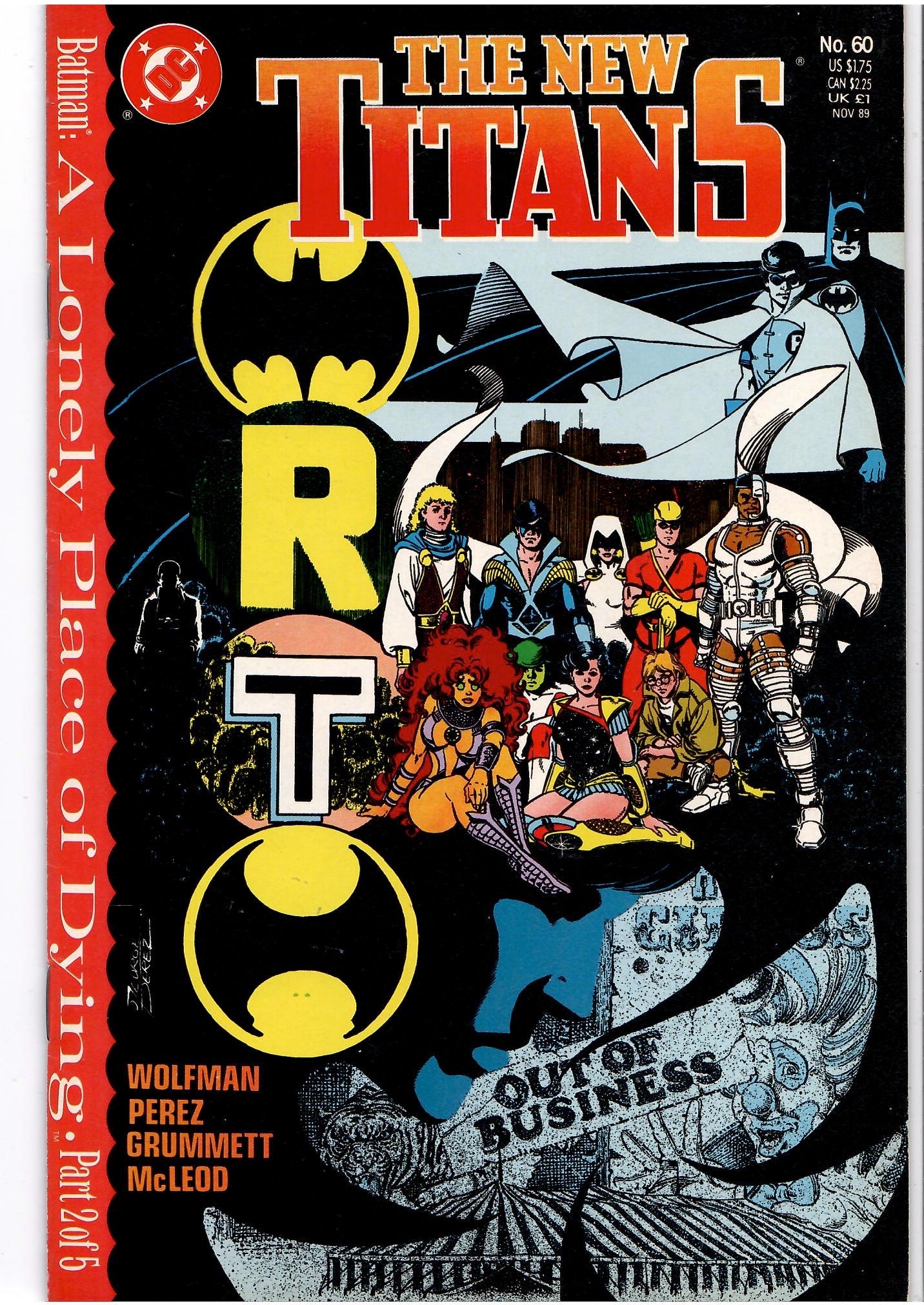 Batman #440-442, Teen Titans #61,62 (1989) A Lonely Place of Dying full set Very Fine
