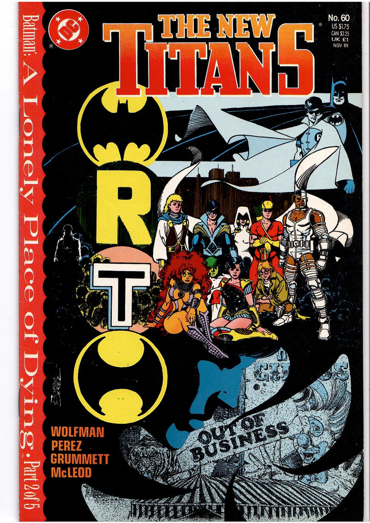 Batman #440-442, Teen Titans #61,62 (1989) A Lonely Place of Dying full set Very Fine