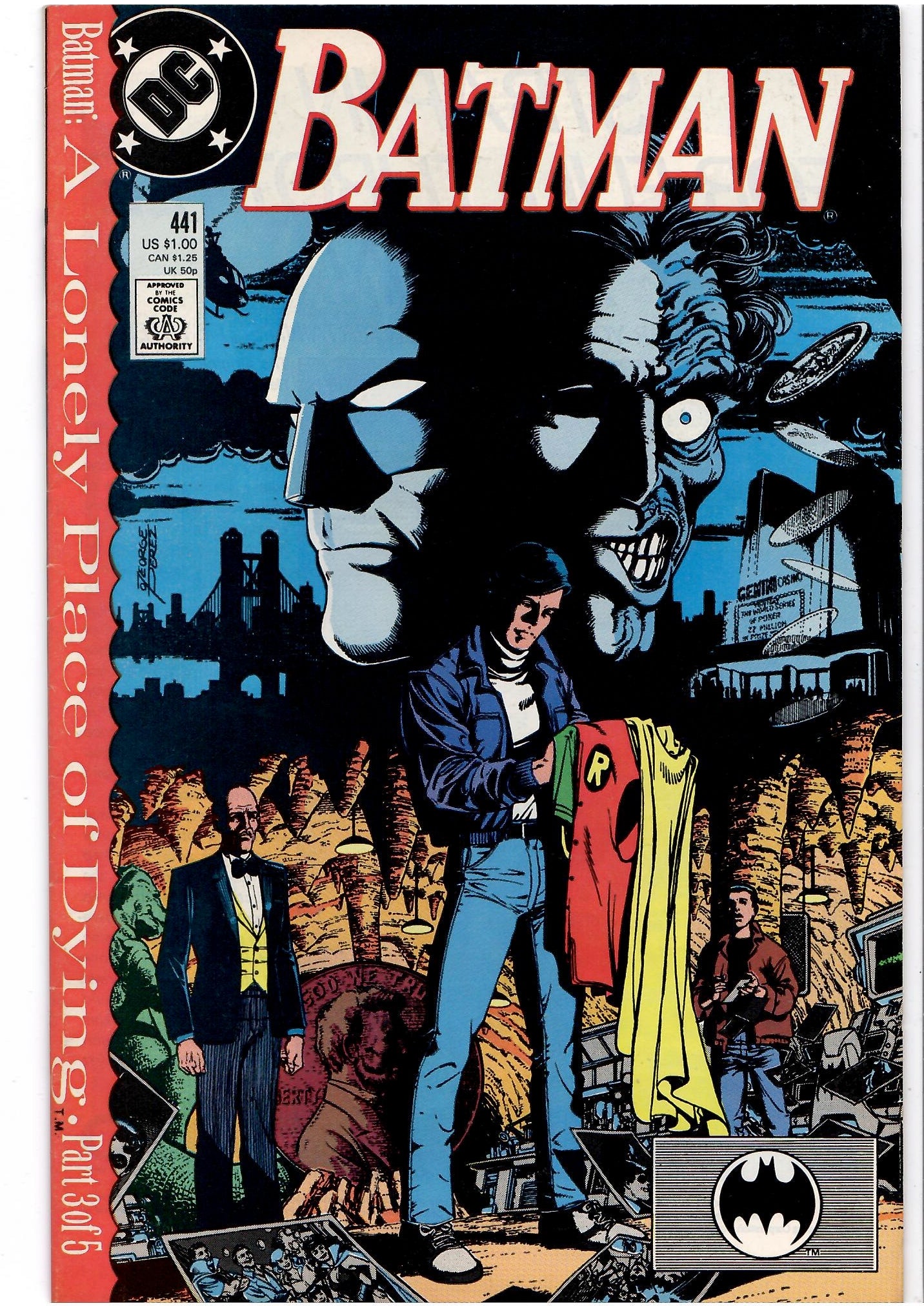 Batman #440-442, Teen Titans #61,62 (1989) A Lonely Place of Dying full set Very Fine