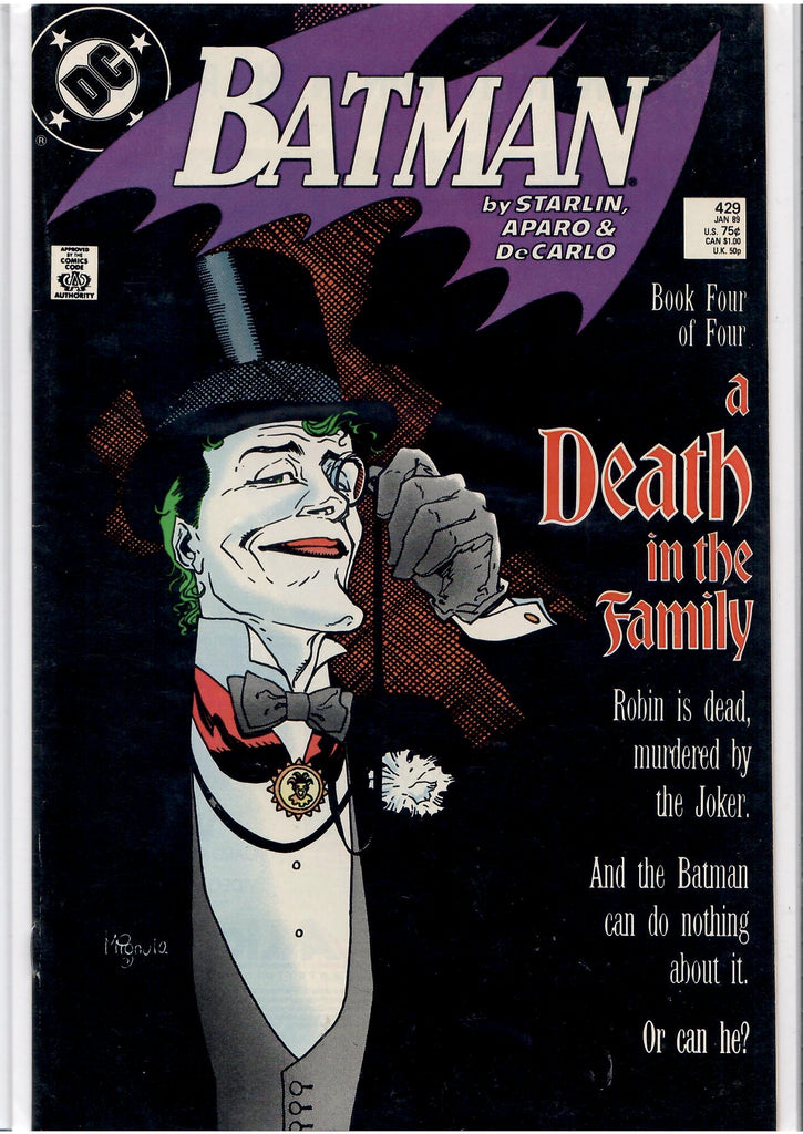 Batman #426-429 (1989) Death in the Family complete Jason is dead! Very Fine