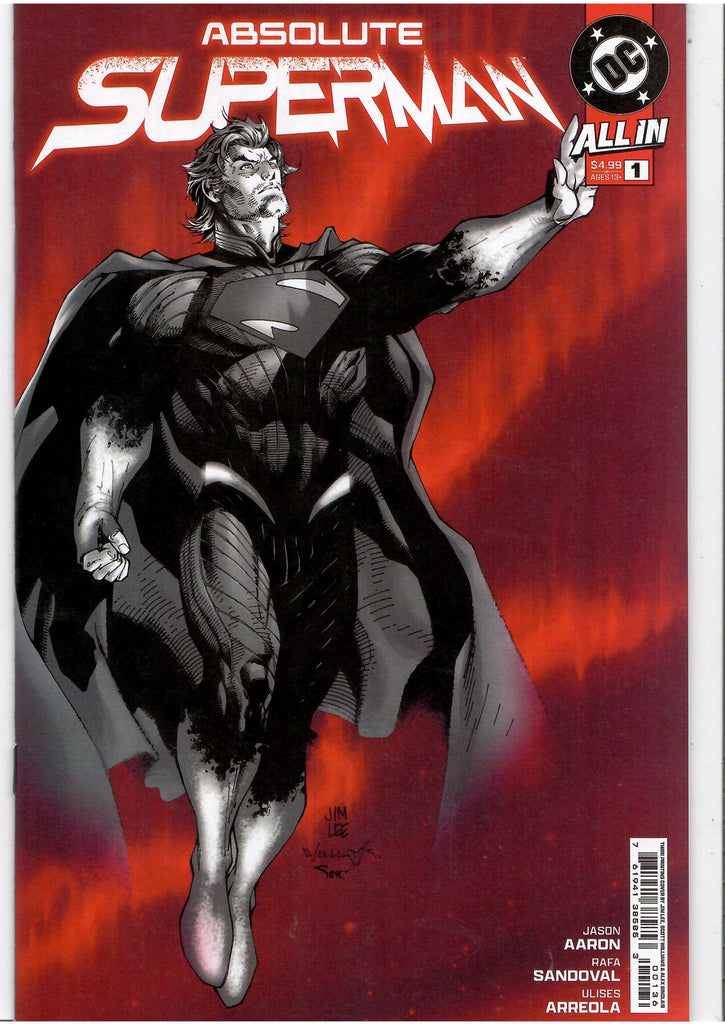 Absolute Trilogy Jim Lee Red variant covers (2024)  Batman #1, Superman#1 WonderWoman #1 NM