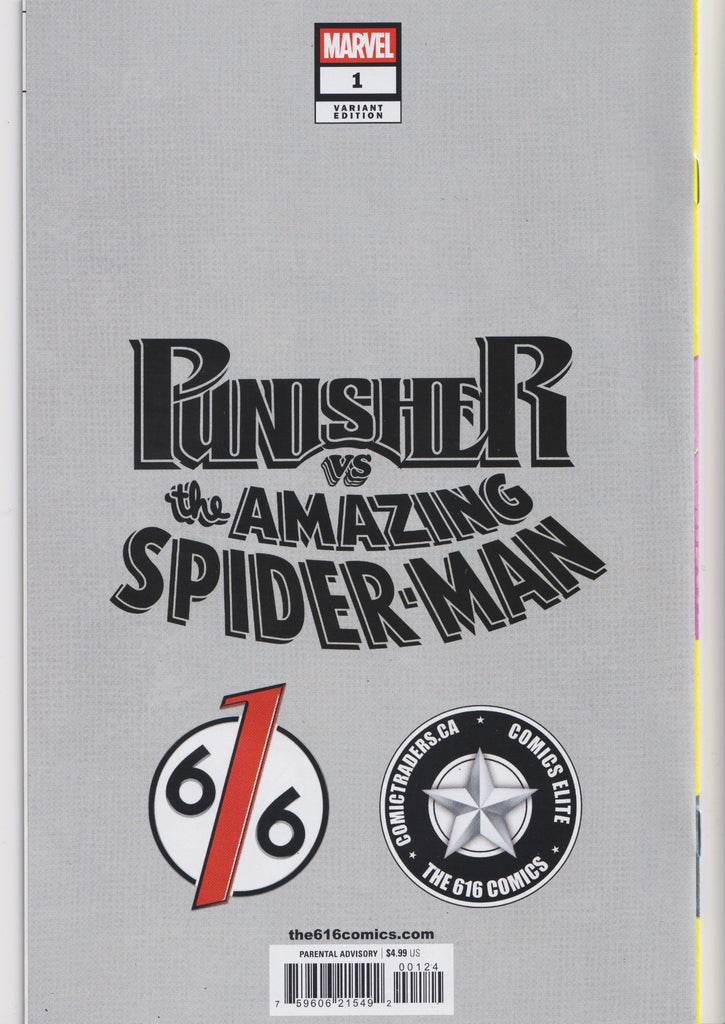 PUNISHER VS SPIDER-MAN #1 FABRIZIO DE TOMMASO 616 Virgin Variant B LTD 1000 NM