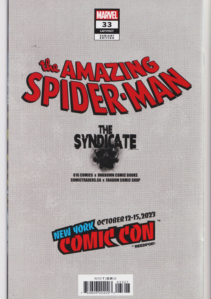 Amazing Spider-man #33 (2023) NYC Comicon Exclusive Spider-Punk NM