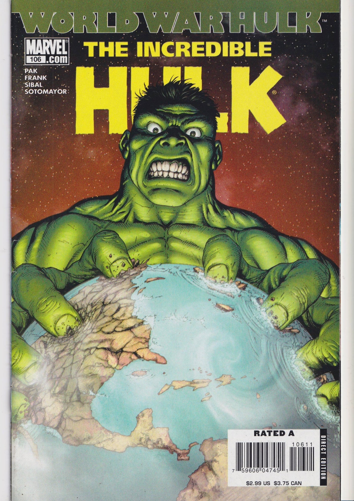 World War Hulk set x7  (2007) hulk vs Marvel Very Fine
