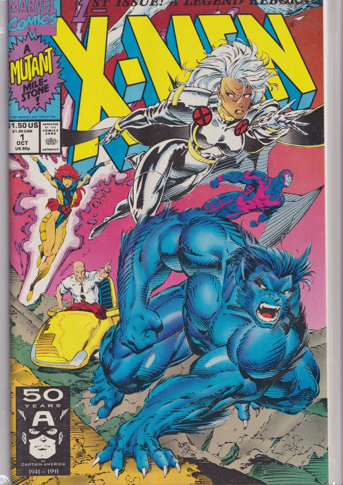 X-Men #1 (1991) All Four connecting covers + 1 Jim Lee Very Fine