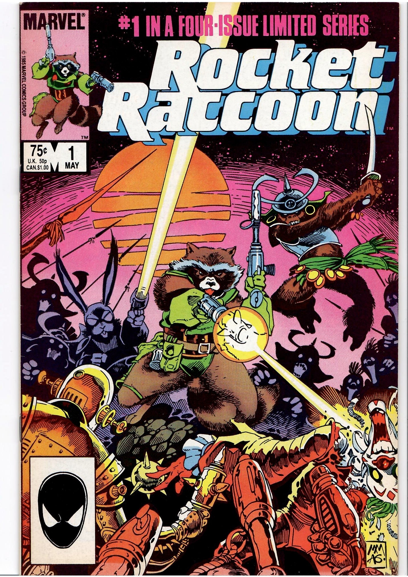 Rocket Raccoon #1-4 (1985) full set 1° Solo Mignola art Fine+ - French Comics Lovers