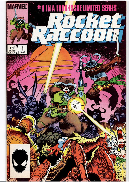 Rocket Raccoon #1-4 (1985) full set 1° Solo Mignola art Fine+ - French Comics Lovers