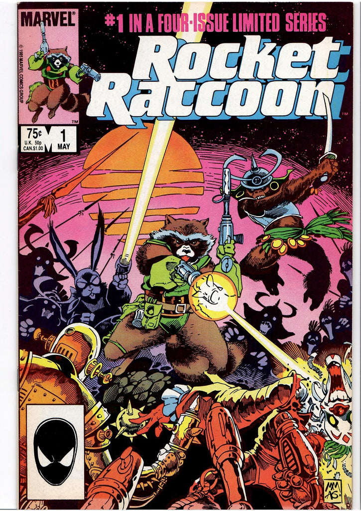 Rocket Raccoon #1-4 (1985) full set 1° Solo Mignola art Fine+ - French Comics Lovers