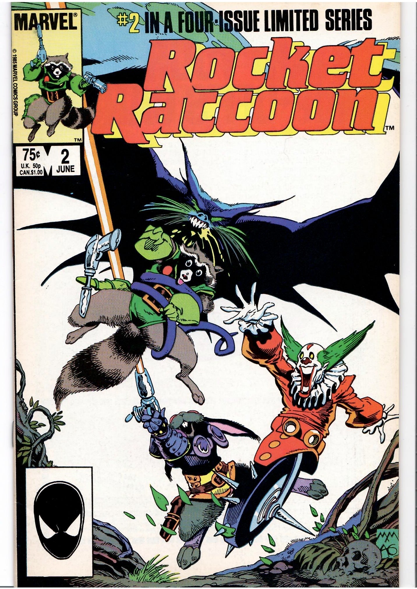 Rocket Raccoon #1-4 (1985) full set 1° Solo Mignola art Fine+ - French Comics Lovers