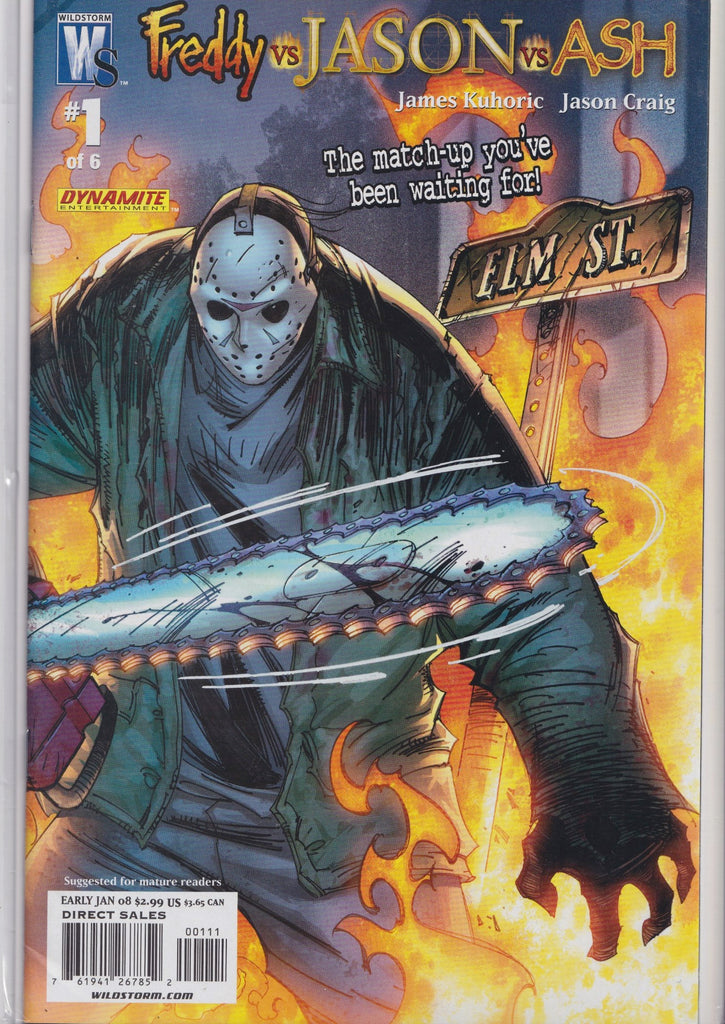 Freddy vs. Jason vs. Ash (2007) 3x connecting Covers by Scott Campbell NM