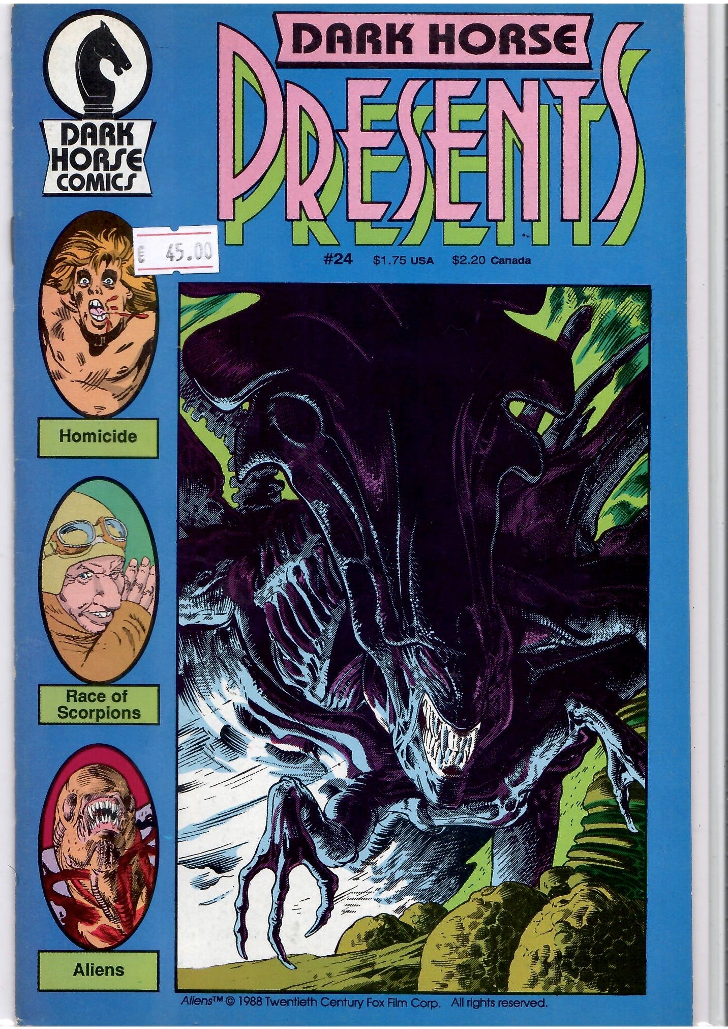 Dark Horse presents #24 (1988)  Aliens Fine