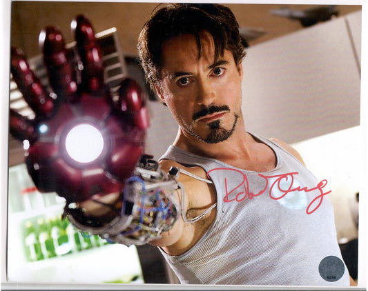 Robert Downey Jr signed Iron Man photo Authentified - French Comics Lovers