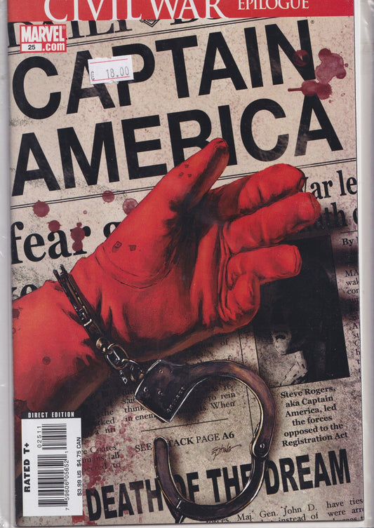Captain America #25 (2004) The Death of Captain America Very Fine