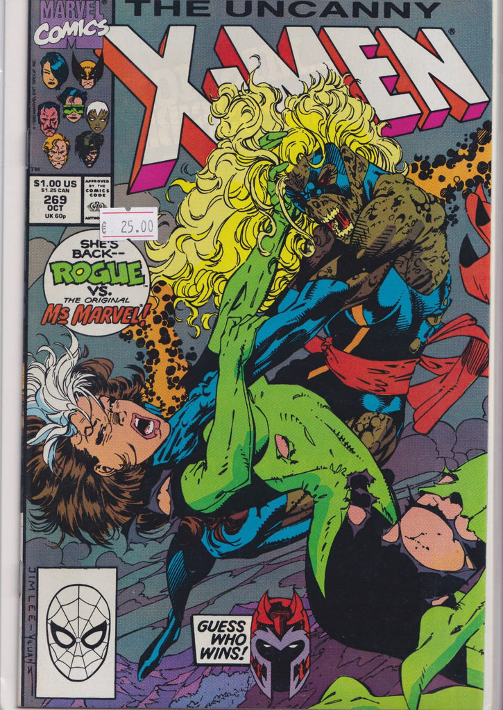 Uncanny X-Men #269 (1990) Rogue Jim Lee art Very Fine