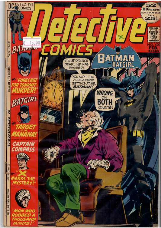 Detective Comics #420 (1972) VG - French Comics Lovers