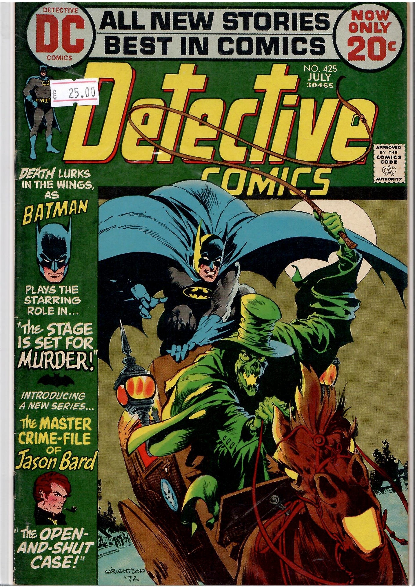 Detective Comics #425 (1972) Wrightson cover Fine - French Comics Lovers