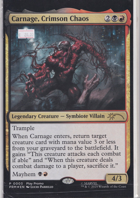 Marvel Carnage Crimson Chaos – Magic MTG Variant Cover Comic NM