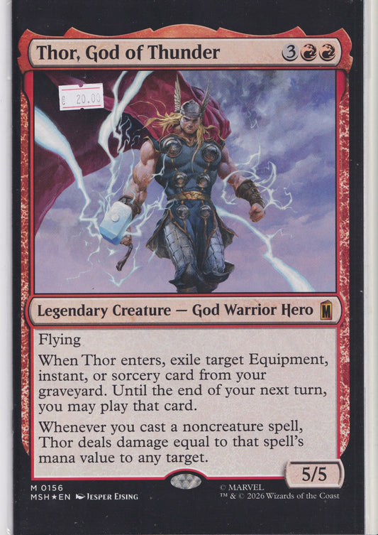 Marvel Thor God of Thunder – Magic MTG Variant Cover Comic NM