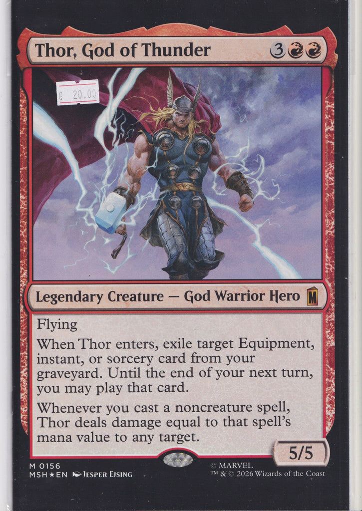 Marvel Thor God of Thunder – Magic MTG Variant Cover Comic NM