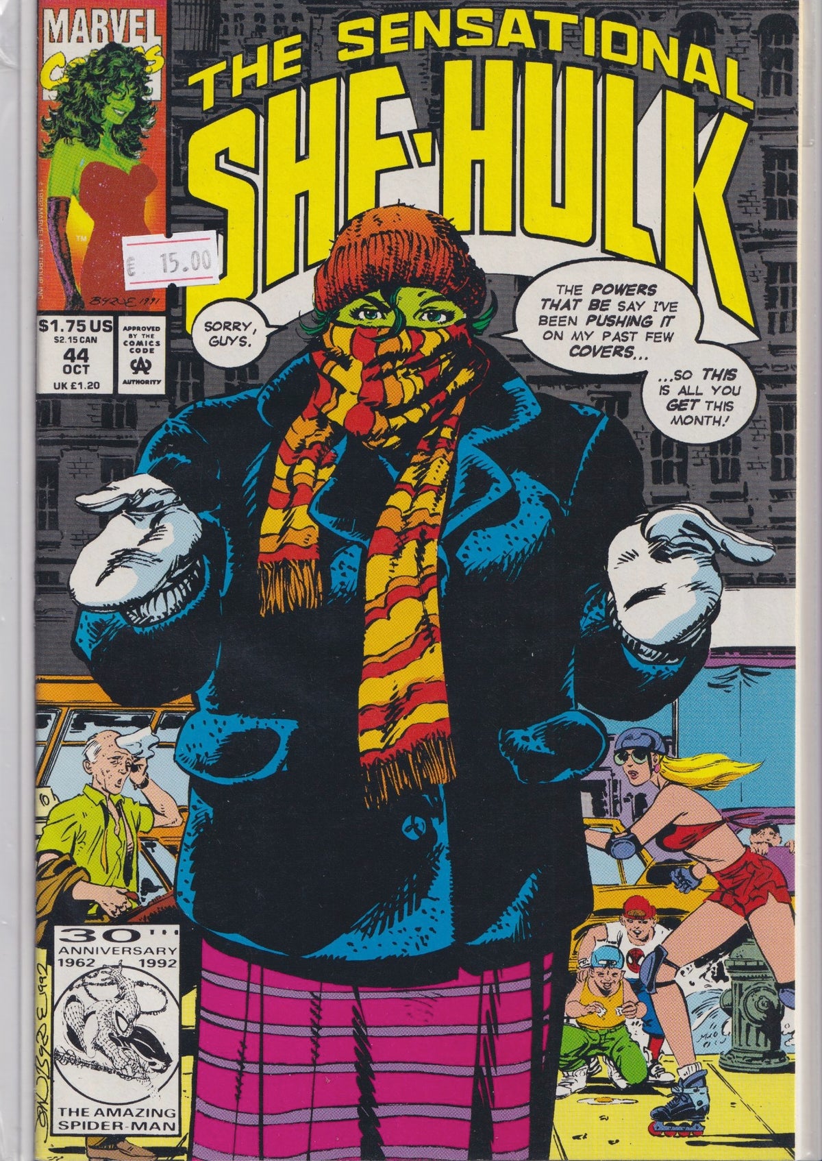 Sensational She-Hulk #44 (1992) Byrne story and art very Fine FCL