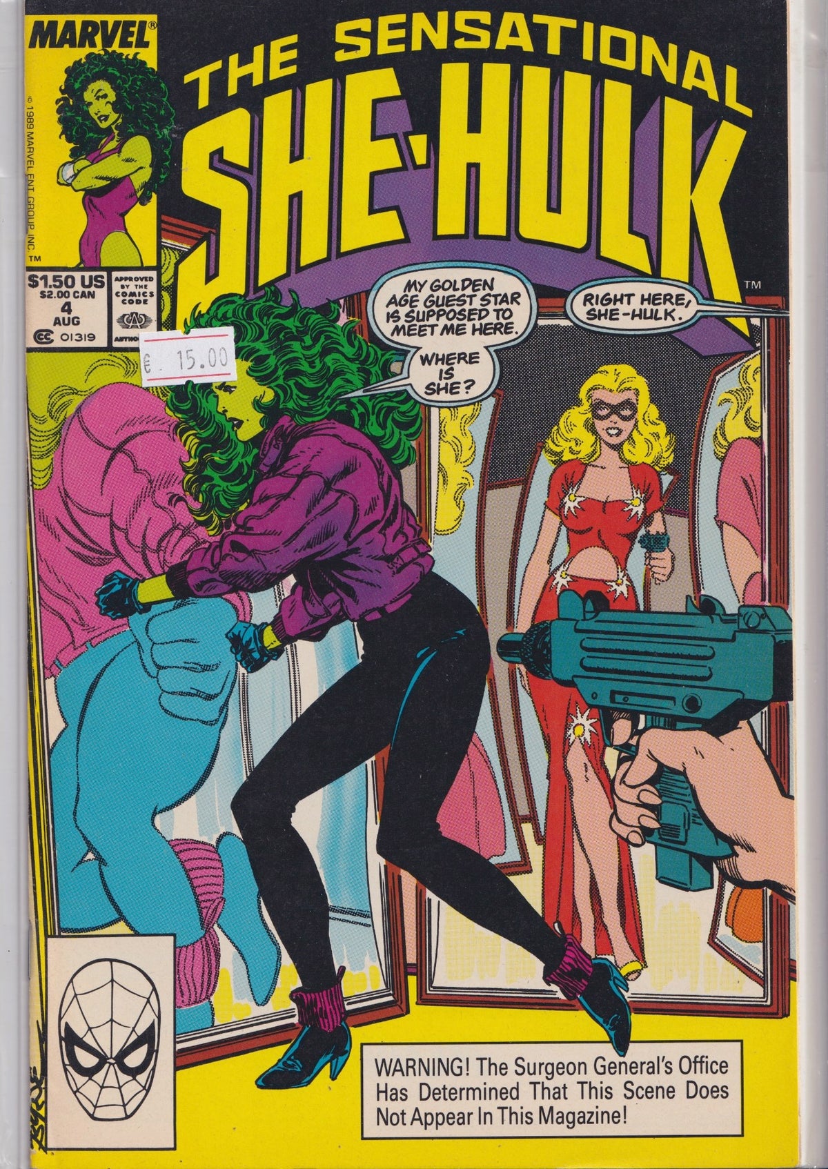 Sensational She-Hulk #4 (1989) Byrne story and art very Fine FCL