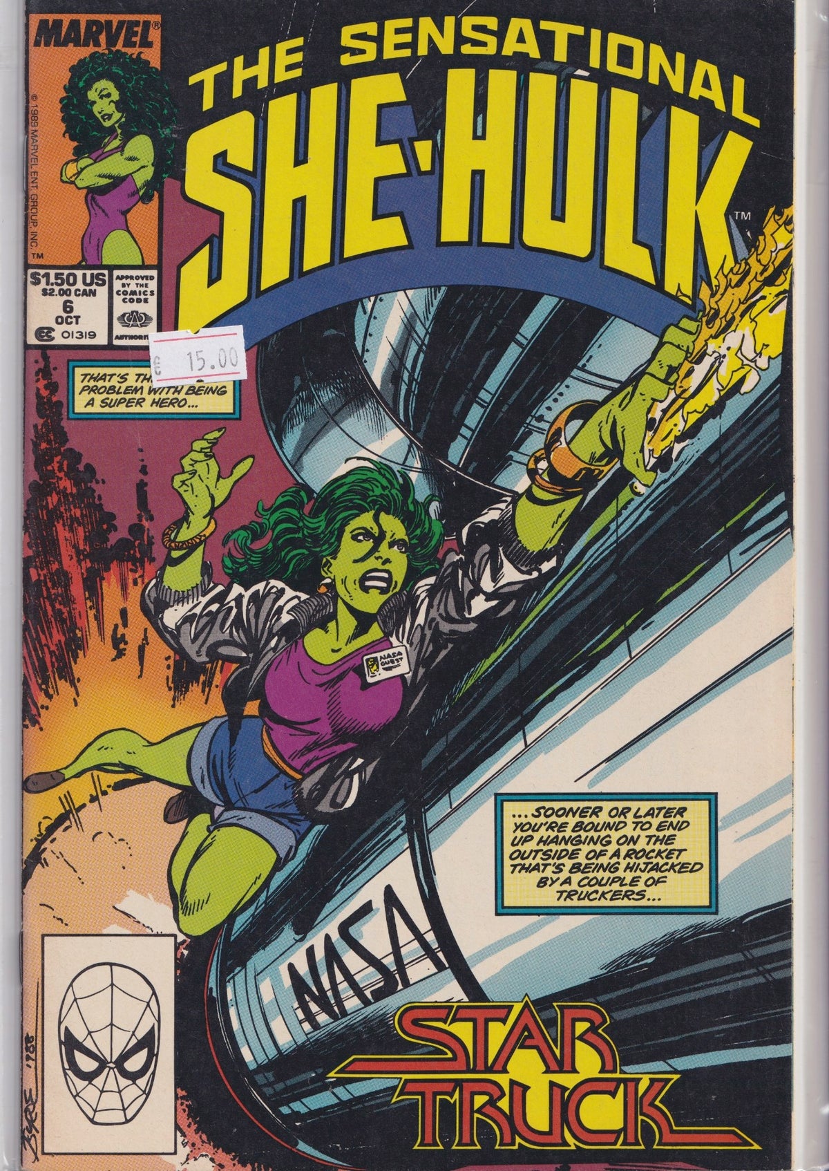 Sensational She-Hulk #6 (1989) Byrne story and art very Fine FCL