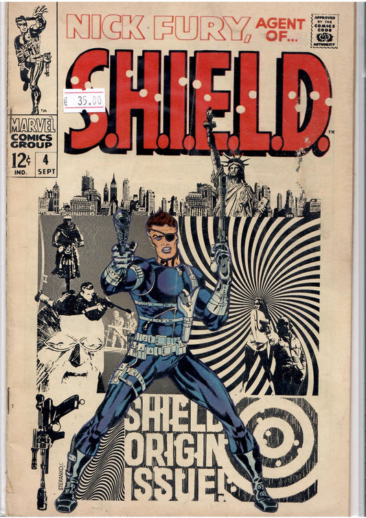 Shield #4 (1968) classic Steranko cover VG-  Frenchcomicslovers