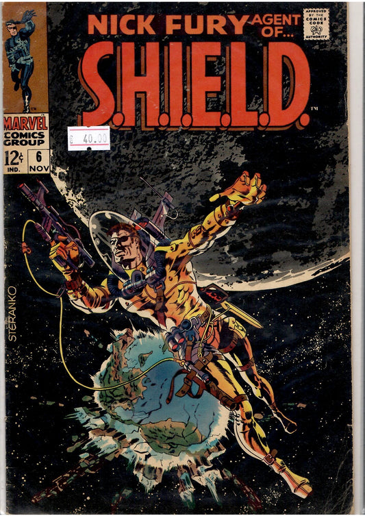 Shield #6 (1968) classic Steranko cover Fine -Frenchcomicslovers