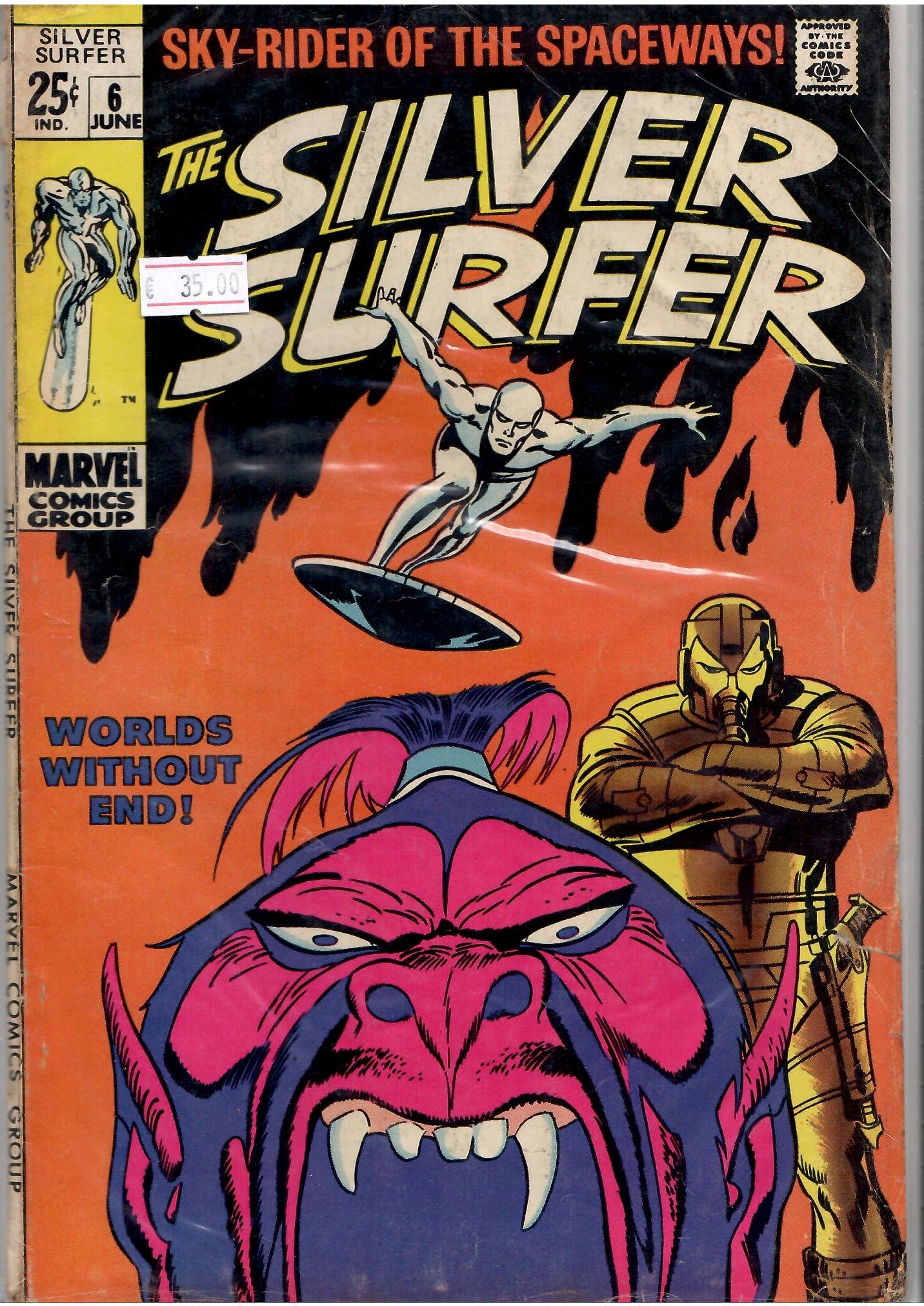 Silver Surfer #6(1969) Classic  Buscema VG-