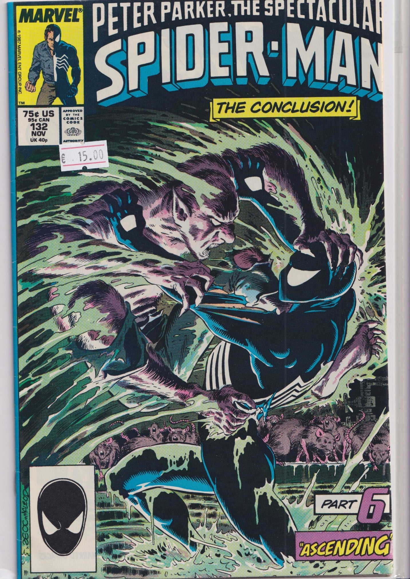 Spectacular Spider-Man #132 (1987) Kraven last Hunt VF