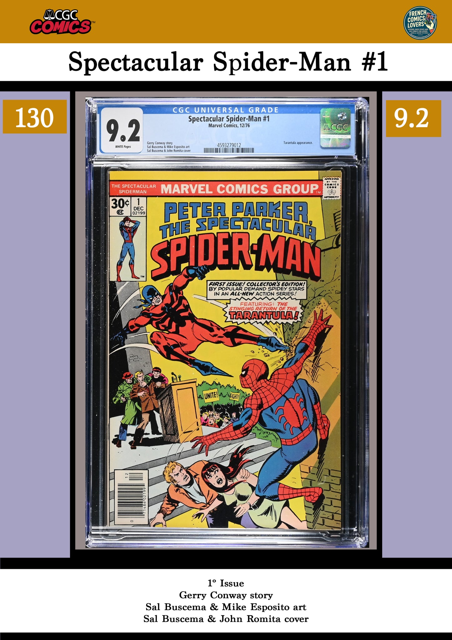 Spectacular Spider-Man #1 (1977) Key issue CGC 9.2
