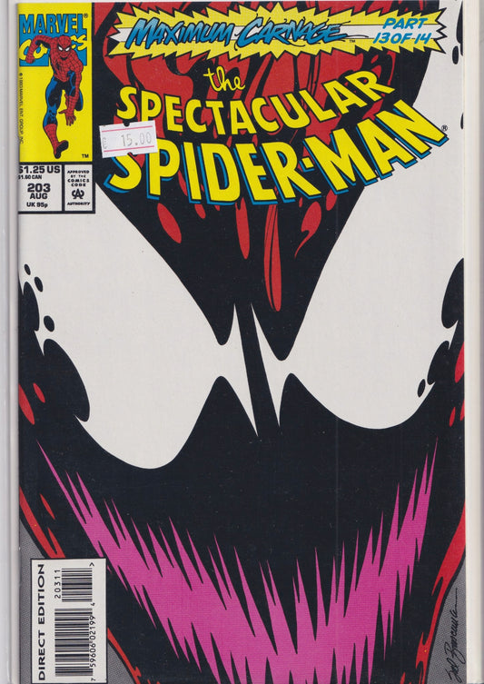Spectacular Spider-Man #203 (1993) Carnage VF