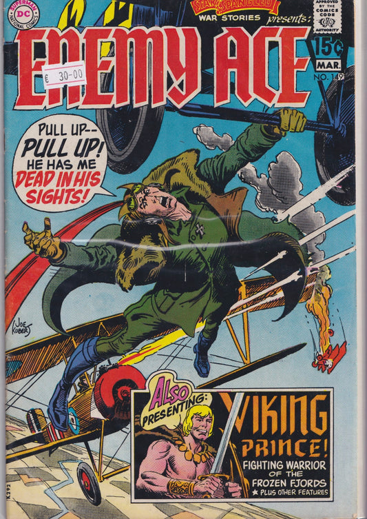 Star Spangled War Stories #149 (1970)  Enemy Ace Joe Kubert iconic anti hero Fine