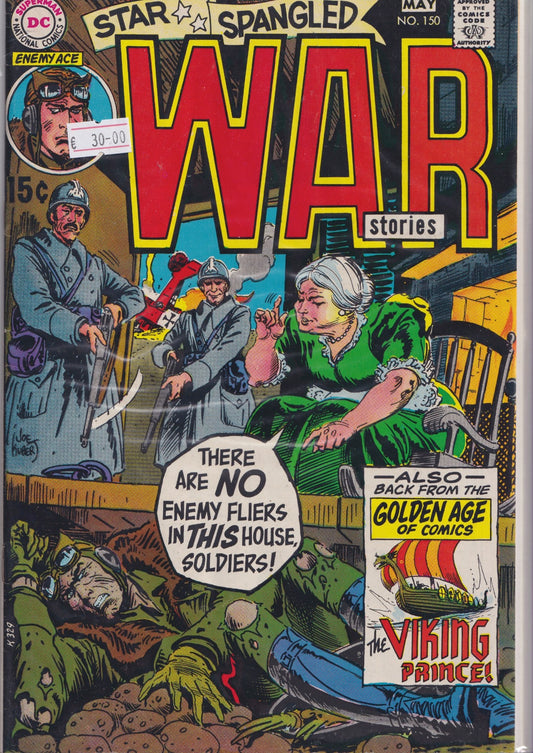Star Spangled War Stories #150 (1970)  Enemy Ace Joe Kubert iconic anti hero Fine
