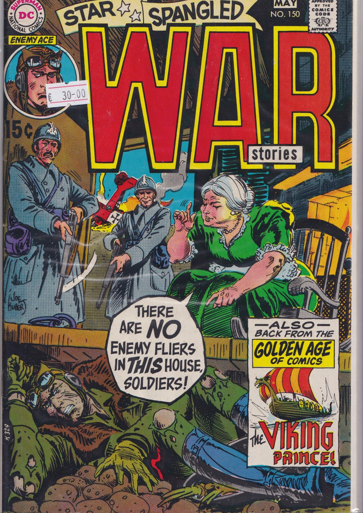 Star Spangled War Stories #150 (1970)  Enemy Ace Joe Kubert iconic anti hero Fine